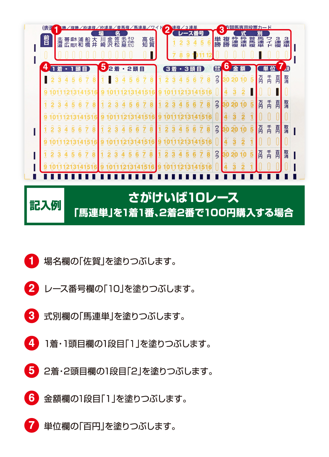 馬券の買い方 佐賀競馬 さがけいば 馬券の買い方 佐賀競馬 さがけいば