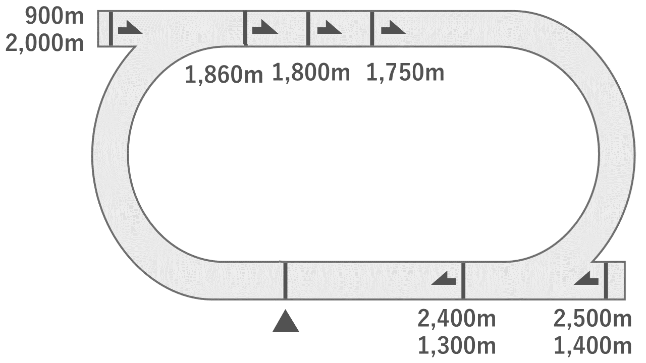 佐賀競馬場 コース図